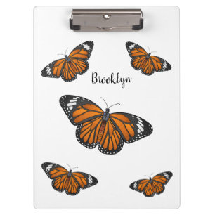 Monarchschmetterling-Cartoon Klemmbrett