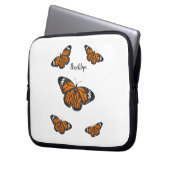 Monarchschmetterling-Cartoon Laptopschutzhülle (Vorderseite Links)