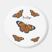 Monarchschmetterling-Cartoon Magnet (Vorne)