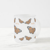 Monarchschmetterling-Cartoon Mattglastasse (VorderseiteRechts)