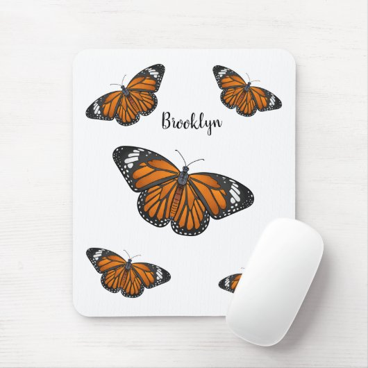 Monarchschmetterling-Cartoon Mousepad (Mit Mouse)