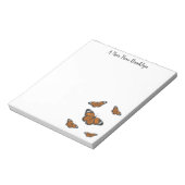 Monarchschmetterling-Cartoon Notizblock (Rotiert)