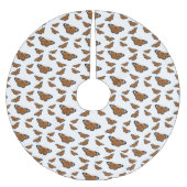 Monarchschmetterling-Cartoon Polyester Weihnachtsbaumdecke (Vorderseite)