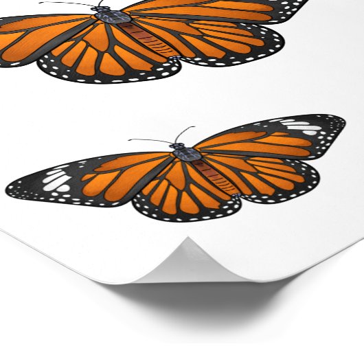 Monarchschmetterling-Cartoon Poster (Ecke)