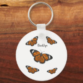Monarchschmetterling-Cartoon Schlüsselanhänger (Vorderseite)