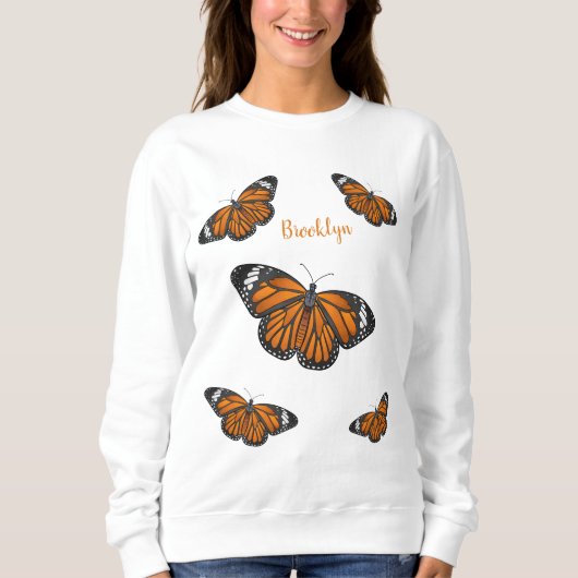 Monarchschmetterling-Cartoon Sweatshirt (Vorderseite)