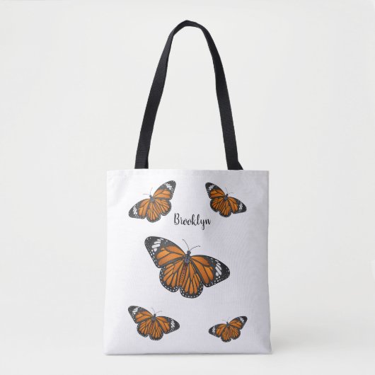 Monarchschmetterling-Cartoon Tasche (Vorderseite)