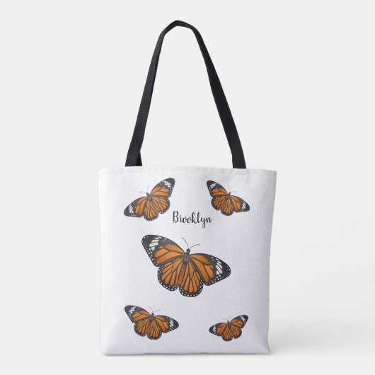 Monarchschmetterling-Cartoon Tasche (Rückseite)