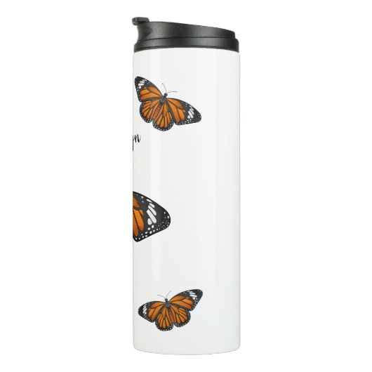 Monarchschmetterling-Cartoon Thermosbecher (Nach rechts gedreht)