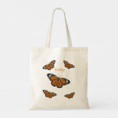 Monarchschmetterling-Cartoon Tragetasche (Rückseite)