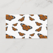 Monarchschmetterling-Cartoon Visitenkarte (Rückseite)