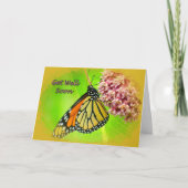 Monarchschmetterling erhält Wohlfühlkarte Karte (Vorderseite)