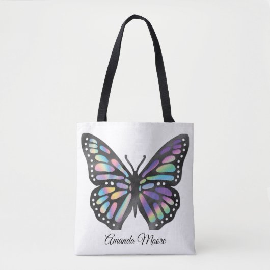 Monarchschmetterling, farbige moderne Holograph-Fo Tasche (Vorderseite)