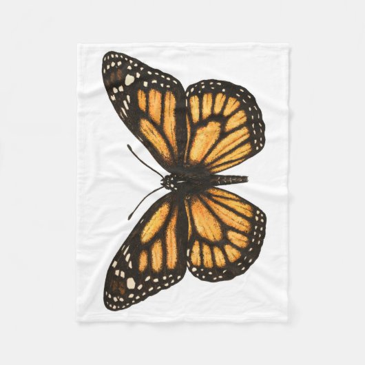 Monarchschmetterling Fleecedecke (Vorderseite)