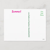 Monarchschmetterling, gelbe Gras-Postkarte ©️ Feiertagspostkarte (Rückseite)