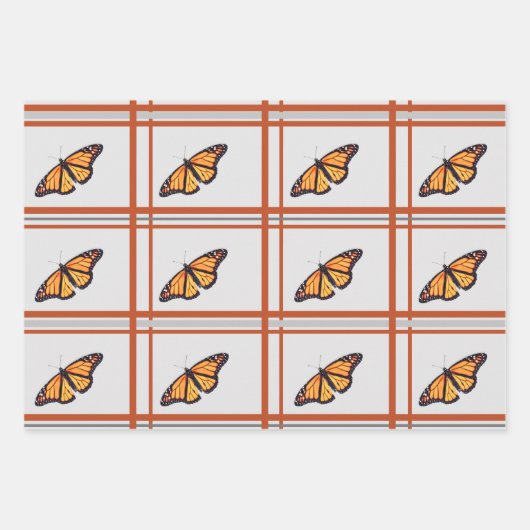 Monarchschmetterling Geschenkpapier Set (Vorderseite 3)