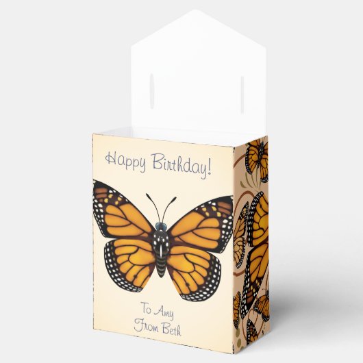 Monarchschmetterling Geschenkschachtel (Geöffnet)