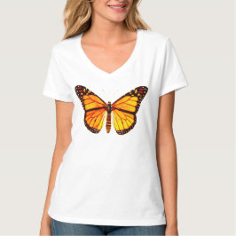 Monarchschmetterling, goldfarben, orange und schwa T-Shirt