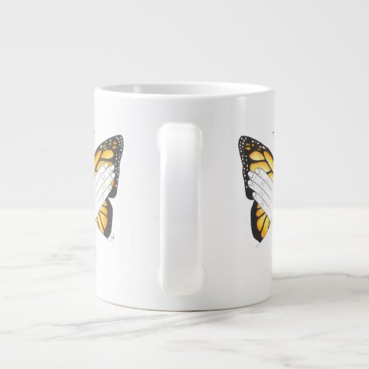 Monarchschmetterling in ASL Jumbo-Tasse (Rückseite)