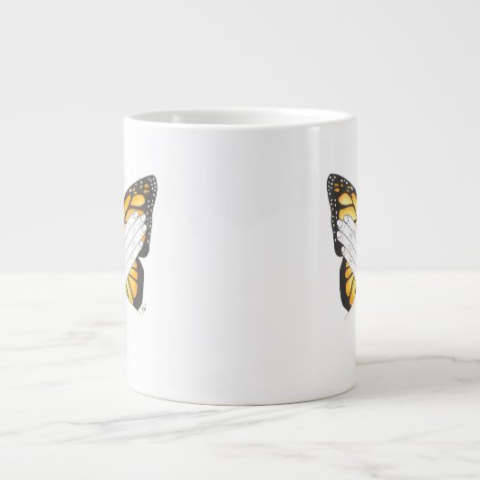 Monarchschmetterling in ASL Jumbo-Tasse (Vorderseite)