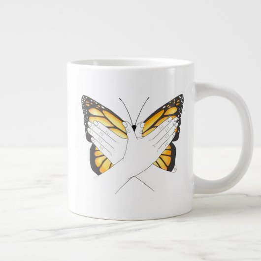 Monarchschmetterling in ASL Jumbo-Tasse (Rechts)