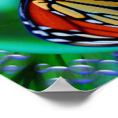 Monarchschmetterling in einer Blase Abstrakter Nat Poster (Ecke)