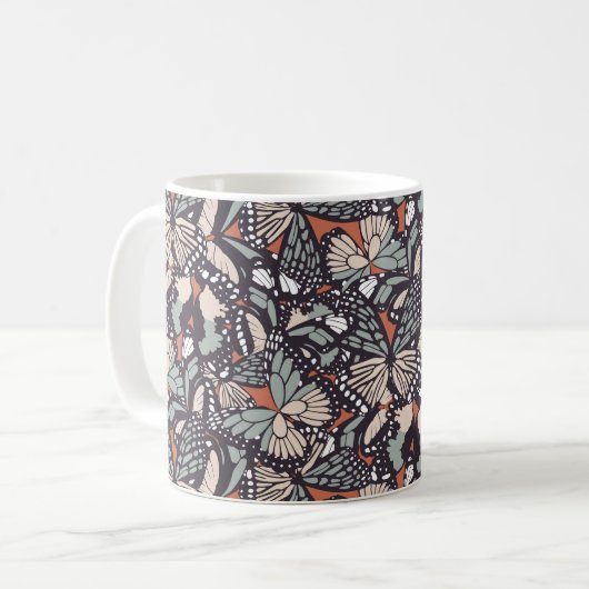 Monarchschmetterling Kaffeetasse (Vorderseite Links)