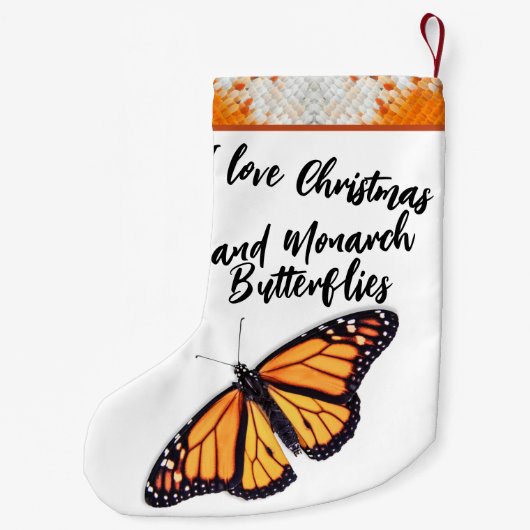 Monarchschmetterling Kleiner Weihnachtsstrumpf (Rückseite)