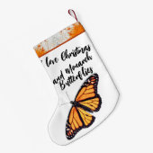 Monarchschmetterling Kleiner Weihnachtsstrumpf (Rückseite (Hängend))