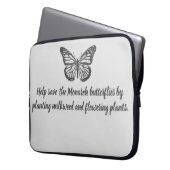 Monarchschmetterling Laptopschutzhülle (Vorderseite Links)