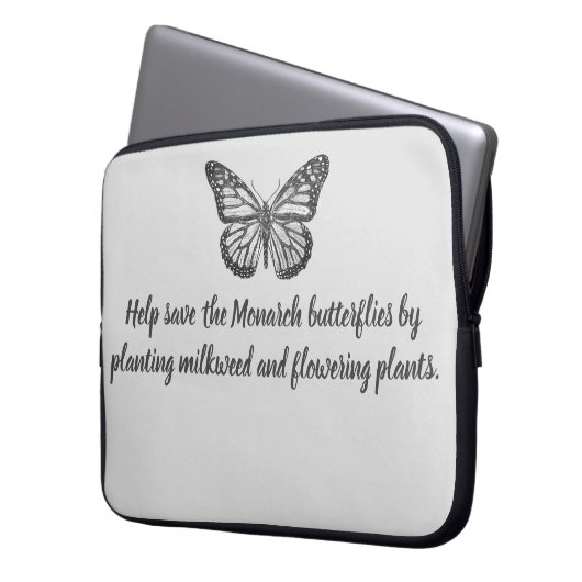 Monarchschmetterling Laptopschutzhülle (Vorderseite Links)