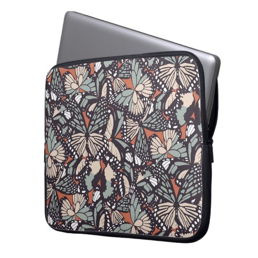 Monarchschmetterling Laptopschutzhülle (Vorderseite Links)