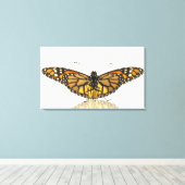 Monarchschmetterling mit ausgebreiteten Flügeln Leinwanddruck (Insitu (Holzboden))