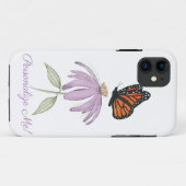 Monarchschmetterling mit Lila Kone-Blume Case-Mate iPhone Hülle (Rückseite (Horizontal))