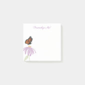 Monarchschmetterling mit Lila Kone-Blume Post-it Klebezettel (Vorderseite)