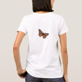 Monarchschmetterling mit Lila Kone-Blume T-Shirt (Rückseite)
