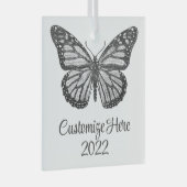Monarchschmetterling Ornament Aus Glas (Vorderseite Rechts)