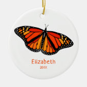 Monarchschmetterling personalisiert keramik ornament (Vorne)