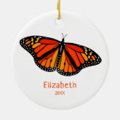 Monarchschmetterling personalisiert keramik ornament (Hinten)