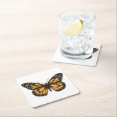 Monarchschmetterling Rechteckiger Pappuntersetzer (Vor Ort)
