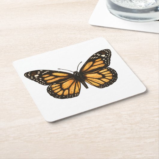 Monarchschmetterling Rechteckiger Pappuntersetzer (angewinkelt)