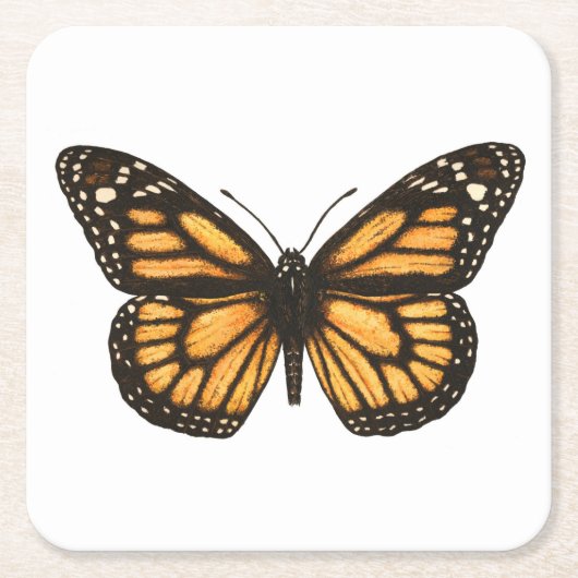 Monarchschmetterling Rechteckiger Pappuntersetzer (Vorderseite)