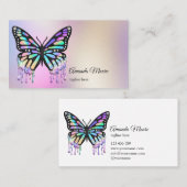 Monarchschmetterling-Rettungscoach holografisch Visitenkarte (Vorne/Hinten)