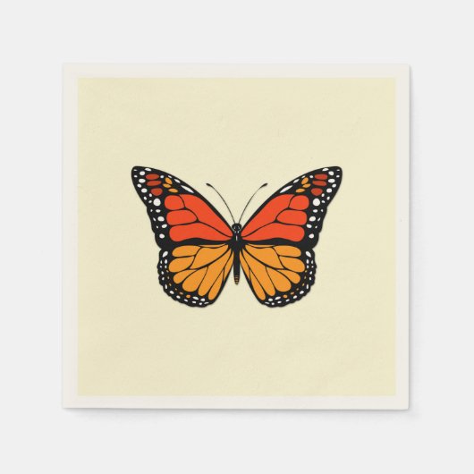 Monarchschmetterling Serviette (Vorderseite)
