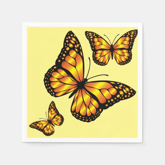 MONARCHSCHMETTERLING SERVIETTE (Vorderseite)