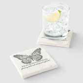 Monarchschmetterling Stone Untersetzer (Seitenansicht)
