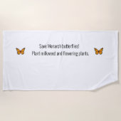 Monarchschmetterling Strandtuch (Vorderseite)