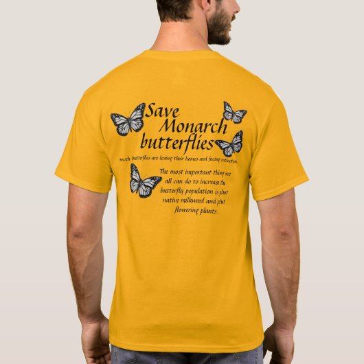 Monarchschmetterling-T - Shirt (Rückseite)
