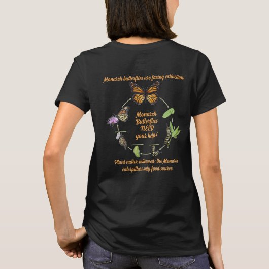 Monarchschmetterling T-Shirt (Rückseite)