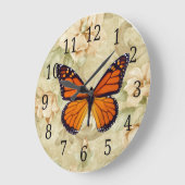 Monarchschmetterling und Blume Uhr (Winkel)